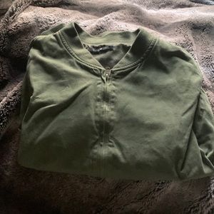 Brandy Melville green bomber jacket
